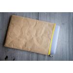 Gelbe Nachhaltige Macbook Taschen mit Reißverschluss aus Leder für Herren 