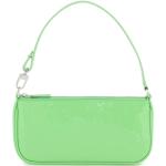 Reduzierte Grüne By Far Baguette-Taschen mit Reißverschluss aus Lackleder für Damen 