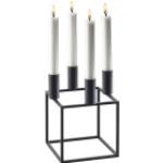 Reduzierte Schwarze 14 cm by Lassen Kubus Kerzenständer & Kerzenhalter aus Edelstahl 