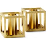 Goldene Moderne Audo Kerzenständer Sets mit Kopenhagen-Motiv 2-teilig 