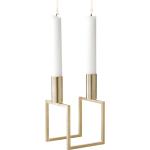 Goldene Minimalistische Audo Rechteckige Kerzenständer & Kerzenhalter aus Messing 