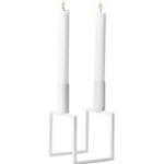 Reduzierte Weiße 10 cm by Lassen Line Große Kerzenständer & Bodenkerzenständer aus Edelstahl 