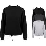 Schwarze Build your Brand Rundhals-Ausschnitt Damensweatshirts aus Baumwolle Größe XS 