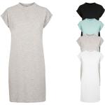 BY101 Build Your Brand Damen Stehkragen Kleid mit verlängerter Schulter