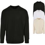 Schwarze Oversize Langärmelige Build your Brand T-Shirts aus Jersey für Herren Größe 5 XL 