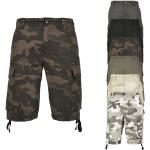 Anthrazitfarbene Cargo-Shorts aus Baumwolle für Herren Größe L 