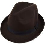 Braune Trilbies & Fedora-Hüte aus Filz für Herren Einheitsgröße 