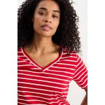 Rote Gestreifte C&A T-Shirts aus Jersey für Damen Größe XS 