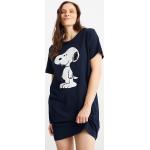 Blaue Bestickte C&A Die Peanuts Snoopy Damennachthemden aus Jersey Größe L 