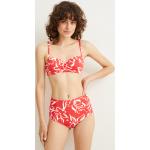 Rote Blumenmuster C&A High Waist Bikinihosen für Damen Größe L 