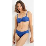Blaue C&A Bandeau Bikinitops aus Polyester in 80C gepolstert für Damen Übergrößen 