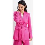 Pinke Business C&A Baumwollblazer mit Schulterpolstern aus Baumwolle für Damen Größe M 