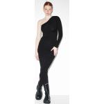Reduzierte Schwarze Clockhouse One Shoulder One-Shoulder-Kleider aus Jersey für Damen Übergrößen 