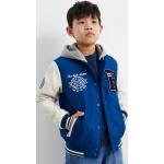 Blaue Bestickte C&A College Jacken für Kinder & Baseball Jacken für Kinder aus PU für Jungen Größe 170 