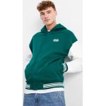 Grüne Bestickte C&A College-Jacken mit Kapuze für Herren Größe M 