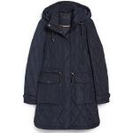 Dunkelblaue Gesteppte C&A Stehkragen Damensteppmäntel & Damenpuffercoats mit Reißverschluss mit Kapuze Größe M für den für den Herbst 