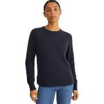 Dunkelblaue Unifarbene Langärmelige C&A XL Kaschmir-Pullover aus Wolle Handwäsche für Damen Größe XL 
