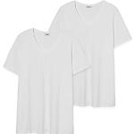 Reduzierte Weiße Kurzärmelige C&A V-Ausschnitt T-Shirts aus Jersey für Damen Größe L Große Größen 2-teilig 