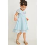 Blaue C&A Die Eiskönigin Kinderkleider mit Reißverschluss aus Jersey Größe 98 