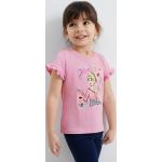 Pinke Kurzärmelige C&A Die Eiskönigin Pailletten Shirts für Kinder mit Glitzer aus Jersey Größe 110 