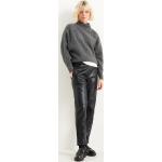 Reduzierte Braune C&A High Waist Hosen aus Polyester für Damen Größe L 