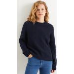 Reduzierte Blaue C&A Kaschmir-Pullover aus Wolle für Damen Größe M 