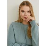 Reduzierte Grüne C&A Kaschmir-Pullover aus Wolle für Damen Größe XL 