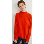 Reduzierte Orange C&A Kaschmir-Pullover aus Wolle für Damen Größe S 