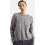 Graue C&A Kaschmir-Pullover aus Wolle für Damen Größe L 