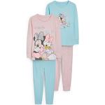 Rosa C&A Entenhausen Minnie Maus Kinderschlafanzüge & Kinderpyjamas mit Maus-Motiv aus Jersey für Mädchen Größe 104 