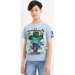 Blaue Kurzärmelige C&A Minecraft Printed Shirts für Kinder & Druck-Shirts für Kinder aus Jersey Größe 140 