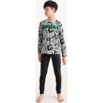 Graue C&A Minecraft Kinderschlafanzüge & Kinderpyjamas aus Jersey Größe 134 2-teilig 