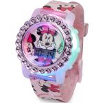 Rosa Uhrenarmbänder aus PU mit Digital-Zifferblatt mit Kunststoff-Uhrenglas für Kinder 