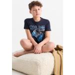 Blaue C&A Kurze Kinderschlafanzüge aus Jersey Größe 158 4-teilig 