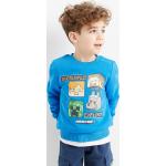 Blaue C&A Minecraft Kindersweatshirts für Jungen Größe 116 