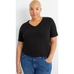 Schwarze C&A T-Shirts aus Jersey für Damen Größe XL 