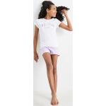 Lila C&A Kurze Kinderschlafanzüge aus Jersey Größe 158 4-teilig 