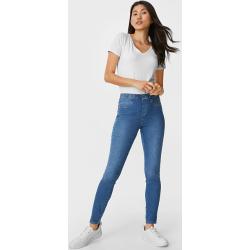 C&A Multipack 3er-Jegging Jeans-Mid Waist, Blau, Größe: 40 S