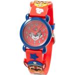 Rote PAW Patrol Kinderarmbanduhren aus Silikon mit Kunststoff-Uhrenglas mit Silikonarmband 