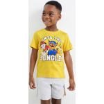 Gelbe Kurzärmelige C&A PAW Patrol Printed Shirts für Kinder & Druck-Shirts für Kinder aus Jersey Größe 128 