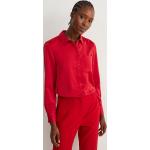 Rote C&A Festliche Blusen aus Satin für Damen Größe M 