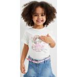 Weiße Kurzärmelige C&A Pailletten Shirts für Kinder mit Glitzer aus Jersey Größe 92 