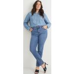 Reduzierte Blaue C&A Skinny Jeans aus Denim für Damen Größe XL Weite 44 