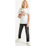 Graue C&A Slim Jeans für Kinder ohne Verschluss aus Denim für Jungen Größe 158 
