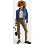 Braune C&A Slim Fit Jeans aus Denim für Damen Größe XS 