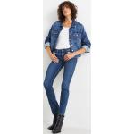 Reduzierte Blaue C&A Slim Fit Jeans aus Denim für Damen Größe XL für den für den Winter 