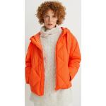 Orange Gesteppte C&A Steppjacken mit Kapuze aus Polyester mit Kapuze für Damen Größe XL 