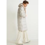 Reduzierte Weiße Gesteppte C&A Damensteppmäntel & Damenpuffercoats aus Polyester mit Kapuze Größe XL für den für den Winter 