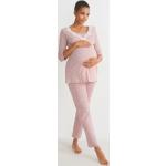 Rosa Gepunktete Stillpyjamas aus Jersey für Damen Größe XL 