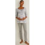 Weiße Stillpyjamas aus Jersey für Damen Größe XL 